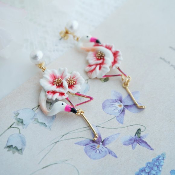 Bill skinner flamingo earrings - Picture 8 of 10